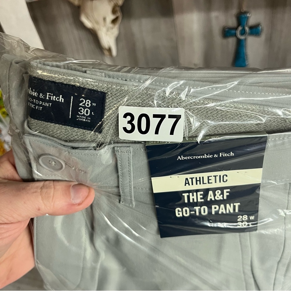 Abercrombie & Fitch Athletic Go-To Pants Men’s 28/30 Stretch Gray Active 3077 - Picture 10 of 10